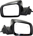 Driver and Passenger Side Mirror, Power Adjust, Heated, Power Folding, Paintable, In-housing Signal Light, With Memory, With Puddle Light, No Auto-Dim, With Blind Spot Detection in Glass