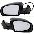 Driver and Passenger Side Mirror, Power Adjust, Heated, Power Folding, Paintable, In-housing Signal Light, No Memory, With Puddle Light, No Auto-Dim, With Blind Spot Detection in Glass