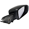 Driver and Passenger Side Mirror, Power Adjust, Heated, Power Folding, Paintable, In-housing Signal Light, No Memory, With Puddle Light, No Auto-Dim, With Blind Spot Detection in Glass