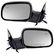 Driver and Passenger Side Mirrors, Power Adjust, Manual Folding, Heated, Textured Black, No Signal Light, No Memory, No Puddle Light, No Auto-Dimming, No Blind Spot Feature