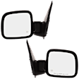 2004 Jeep Liberty - Driver and Passenger Side Mirror, Power Adjust, Heated, Textured Black, Manual Folding, No Signal Light, No Blind Spot Feature, Without Memory Recall, No Puddle Light, No Auto-Dimming