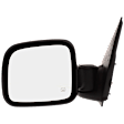 2004 Jeep Liberty - Driver and Passenger Side Mirror, Power Adjust, Heated, Textured Black, Manual Folding, No Signal Light, No Blind Spot Feature, Without Memory Recall, No Puddle Light, No Auto-Dimming