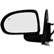 Driver and Passenger Side Mirror, Power Adjust, Heated, Manual Folding, Textured Black, No Signal Light, No Memory, No Puddle Light, No Auto-Dim, No Blind Spot Feature