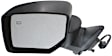 Driver and Passenger Side Mirrors, Power Adjust, Manual Folding, Heated, Textured Black, No Signal Light, No Memory, No Puddle Light, No Auto-Dimming, No Blind Spot Feature