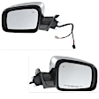 Driver and Passenger Side Mirror, Power Adjust, Heated, Manual Folding, Chrome, In-housing Signal Light, With Memory, No Puddle Light, No Auto-Dim, No Blind Spot Feature