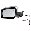 Driver and Passenger Side Mirror, Power Adjust, Heated, Manual Folding, Chrome, In-housing Signal Light, With Memory, No Puddle Light, No Auto-Dim, No Blind Spot Feature