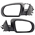 Driver and Passenger Side Mirror, Power Adjust, Heated, Manual Folding, Paintable, In-housing Signal Light, With Memory, With Puddle Light, No Auto-Dim, No Blind Spot Feature