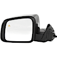 Driver and Passenger Side Mirrors, Power Adjust, Manual Folding, Heated, Chrome, In-housing Signal Light, With memory, No Puddle Light, No Auto-Dimming, With Blind Spot Detection in Glass