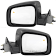 Driver and Passenger Side Mirrors, Power Adjust, Manual Folding, Heated, Paintable, In-housing Signal Light, With memory, No Puddle Light, No Auto-Dimming, With Blind Spot Detection in Glass