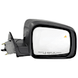 Driver and Passenger Side Mirrors, Power Adjust, Manual Folding, Heated, Paintable, In-housing Signal Light, With memory, No Puddle Light, No Auto-Dimming, With Blind Spot Detection in Glass