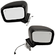 Driver and Passenger Side Non-Towing Mirrors, Power Adjust, Manual Folding, Heated, Textured Black, In-housing Signal Light, No Memory, No Puddle Light, No Auto-Dimming