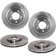 Front and Rear Brake Disc, Plain Surface, 5 Lugs, Front-320.04 mm/Rear-284 mm, For Models With Electronic Parking Brake, Pro-Line Series