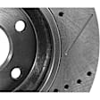 Front Brake Disc, Natural Finish, Cross-drilled and Slotted, Vented, 5 Lugs, 300 mm