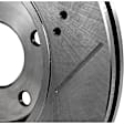 Front Brake Disc, Natural Finish, Cross-drilled and Slotted, Vented, 5 Lugs, 300 mm