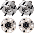 Rear, Driver and Passenger Side Wheel Hub, 5 Lugs, With Bearing, FWD