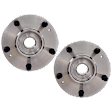 Front, Driver and Passenger Side Wheel Hub, 5 Lugs, Front - Without Bearing; Rear - With Bearing