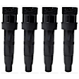 Ignition Coils, Set of 4, (4 Cyl., 2.4L Engine)/(6 Cyl., 3.3L/3.5L/3.8L Engines), Blade Type, 2-Prong Terminal