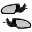 Driver and Passenger Side Mirror, Power Adjust, Heated, Power Folding, Paintable, In-housing Signal Light, With Memory, No Puddle Light, No Auto-Dim, With Blind Spot Detection in Glass