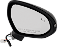 Driver and Passenger Side Mirror, GT-Line Model, Power Adjust, Heated, Manual Folding, Paintable, In-housing Signal Light, With Blind Spot Detection in Glass