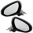 Driver and Passenger Side Mirror, Power Adjust, Manual Folding, Heated, Gloss Black, In-Housing Signal Light, No Memory, No Puddle Light, No Auto-Dimming, With Blind Spot Detection in Glass