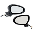 Driver and Passenger Side Mirror, Power Adjust, Manual Folding, Heated, Paintable, No Signal Light, No Memory, No Puddle Light, No Auto-Dimming, With Blind Spot Detection in Glass
