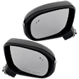 Driver and Passenger Side Mirror, Power Adjust, Heated, Manual Folding, Paintable, In-housing Signal Light, No Memory, No Puddle Light, No Auto-Dim, With Blind Spot Detection in Glass