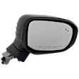 Driver and Passenger Side Mirror, Power Adjust, Heated, Manual Folding, Paintable, In-housing Signal Light, No Memory, No Puddle Light, No Auto-Dim, With Blind Spot Detection in Glass