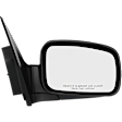 Driver and Passenger Side Mirror, Power Adjust, Heated, Manual Folding, Textured Black, No Signal Light, No Memory, No Puddle Light, No Auto-Dim, No Blind Spot Feature