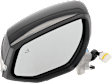 Driver and Passenger Side Mirror, Power Adjust, Heated, Manual Folding, Paintable, In-housing Signal Light, No Memory, No Puddle Light, No Auto-Dim, With Blind Spot Detection in Glass