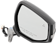 Driver and Passenger Side Mirror, Power Adjust, Heated, Manual Folding, Paintable, In-housing Signal Light, No Memory, No Puddle Light, No Auto-Dim, With Blind Spot Detection in Glass