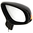 Driver and Passenger Side Mirror, Power Adjust, Heated, Manual Folding, Paintable, In-housing Signal Light, No Memory, With Puddle Light, No Auto-Dim, No Blind Spot Feature