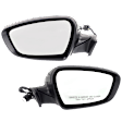 2014-2016 Kia Forte5 - Driver and Passenger Side Mirrors, Power Adjust, Power Folding, Heated, Paintable, In-housing Signal Light, No Memory, No Puddle Light, No Auto-Dimming, No Blind Spot Feature, Sedan