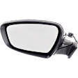 2014-2016 Kia Forte5 - Driver and Passenger Side Mirrors, Power Adjust, Power Folding, Heated, Paintable, In-housing Signal Light, No Memory, No Puddle Light, No Auto-Dimming, No Blind Spot Feature, Sedan