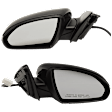 Driver and Passenger Side Mirrors, Power Adjust, Manual Folding, Non-Heated, Paintable, In-housing Signal Light, No Memory, No Puddle Light, No Auto-Dimming, No Blind Spot Feature
