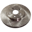 Front and Rear Brake Disc, 4-Wheel Set, Plain Surface, Vented, 5 Lugs