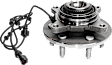 Front, Driver and Passenger Side Wheel Hub, 6 Lugs, With Bearing, With Sensor, 4WD