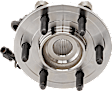 Front and Rear, Driver and Passenger Side Wheel Hub, 6 Lugs, With Bearing, With Sensor, 4WD
