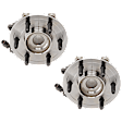 Rear, Driver and Passenger Side Wheel Hub, 6 Lugs, With Bearing, With Sensor
