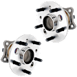 Rear, Driver and Passenger Side Wheel Hub, 5 Lugs, With Bearing, With Sensor
