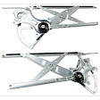 Front, Driver and Passenger Side Power Window Regulator, Without Motor