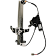 Front, Driver and Passenger Side Window Regulators, Power, With Cable Pulley at Top of Rail