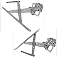 Front And Rear, Passenger Side Power Window Regulator, Without Motor