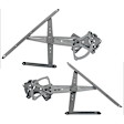 Front And Rear, Driver Side Power Window Regulator, Without Motor
