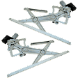 Front, Driver and Passenger Side Power Window Regulator, With Motor