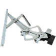 Front, Driver and Passenger Side Power Window Regulator, With Motor