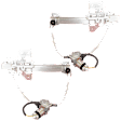 1995-1997 Lincoln Town Car - Rear, Driver and Passenger Side Power Window Regulator, With Motor