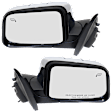Driver and Passenger Side Mirrors, Power Adjust, Manual Folding, Heated, Chrome, No Signal Light, No Memory, With Puddle Light, No Auto-Dimming, No Blind Spot Feature