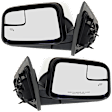 Driver and Passenger Side Mirrors, Power Adjust, Manual Folding, Heated, Chrome, No Signal Light, No Memory, With Puddle Light, No Auto-Dimming, With Blind Spot Glass