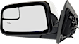 Driver and Passenger Side Mirrors, Power Adjust, Manual Folding, Heated, Chrome, No Signal Light, No Memory, With Puddle Light, No Auto-Dimming, With Blind Spot Glass