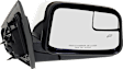 Driver and Passenger Side Mirrors, Power Adjust, Manual Folding, Heated, Chrome, No Signal Light, No Memory, With Puddle Light, No Auto-Dimming, With Blind Spot Glass